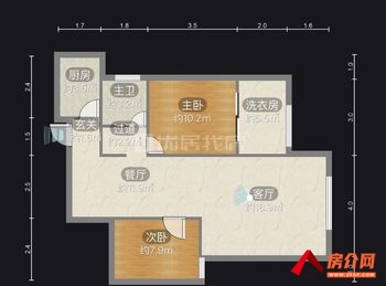 昆明五华中天城天阔 2室2厅二手房出售,报价：55万元