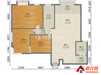 「昆明」西山白马西区东碧组团,3室2厅二手房出售,报价：81