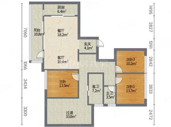 万科公园城市(二期)小区二手房丨官渡万科公园城市(二期)，3