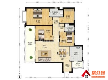 万科大都会(二期)小区二手房丨官渡万科大都会(二期)，4室2