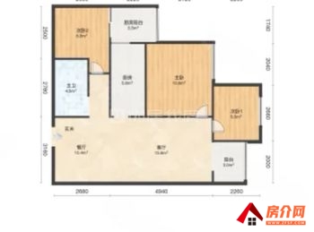 官渡领秀玉坤苑，3室1厅二手房出售,报价：99万元