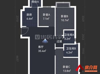 （领秀玉坤苑小区二手房）官渡领秀玉坤苑，3室2厅二手房出售,