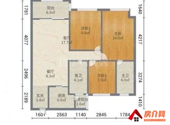 碧桂园樾府小区二手房丨官渡碧桂园樾府，3室2厅二手房出售,1