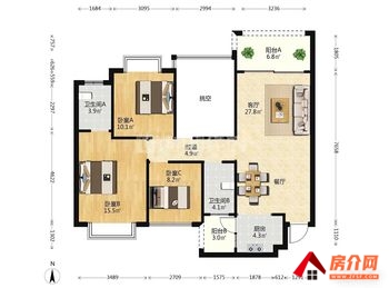 （瀚林澜山小区二手房）盘龙瀚林澜山，4室2厅二手房出售,14
