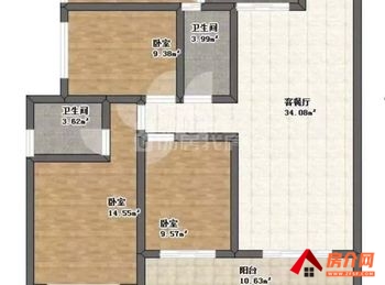 中海龙泉公馆小区房屋出售，五华中海龙泉公馆，3室2厅，报价：