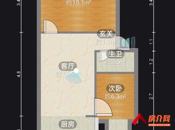官渡和平南路38号小区，2室1厅二手房出售,报价：35.8万
