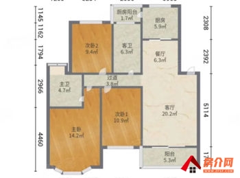 #银德香榭丽园小区二手房#西山银德香榭丽园,3室2厅二手房,