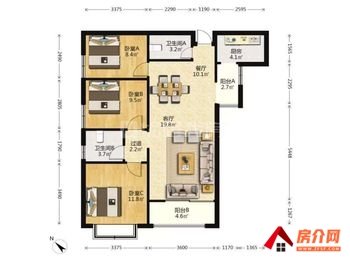 #国福现代城茉莉苑小区二手房#五华国福现代城茉莉苑，3室2厅