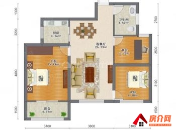 绿城春江明月小区二手房丨「昆明」五华绿城春江明月,3室2厅二