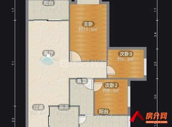 中海龙泉公馆小区房屋出售，五华中海龙泉公馆，3室2厅，报价：