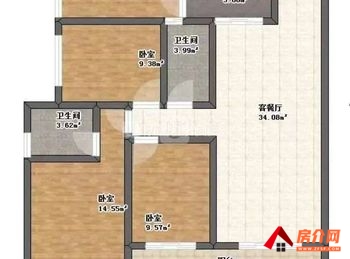 「昆明」五华中海云著,3室2厅二手房出售,报价：125万元