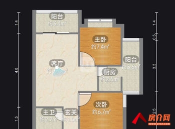 「昆明」五华天骄北麓(南区),2室2厅二手房出售,报价：60