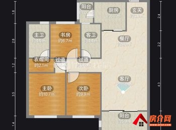 碧桂园樾府小区二手房丨官渡碧桂园樾府，3室2厅二手房出售,9