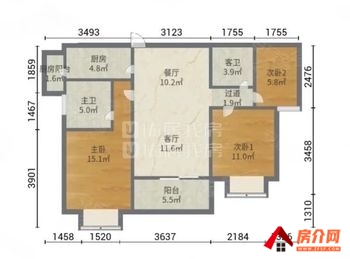 碧桂园璟台玥光里小区房屋出售，昆明盘龙碧桂园璟台玥光里 3室
