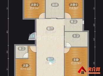 佳湖新城小区二手房丨西山佳湖新城，4室2厅二手房出售,128