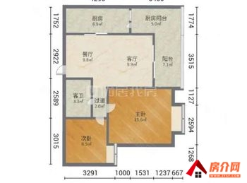 （樱花语阳光里小区二手房）官渡樱花语阳光里，2室2厅二手房出
