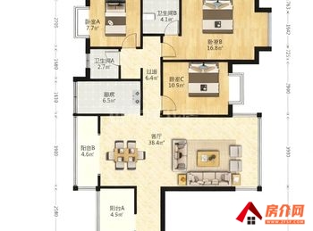 （远洋青云府小区二手房）盘龙远洋青云府，3室2厅二手房出售,