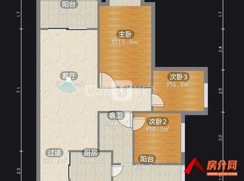 中海龙泉公馆小区二手房丨五华中海龙泉公馆，3室2厅二手房出售