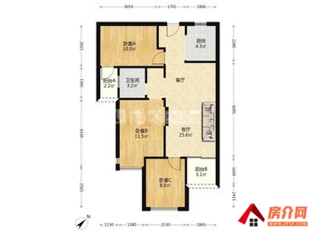 官渡恒大城A1地块，3室2厅二手房出售,报价：68万元