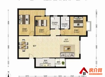 昆明西山筑友双河湾(行知苑) 3室2厅二手房出售,报价：10