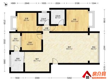 馨安苑小区二手房丨昆明西山馨安苑 3室2厅二手房出售,110