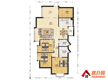 中产风尚中心小区二手房丨盘龙中产风尚中心，4室2厅二手房出售