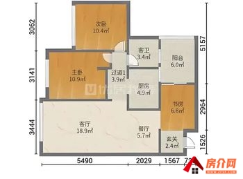「昆明」西山COCO蜜城,3室2厅二手房出售,报价：75万元