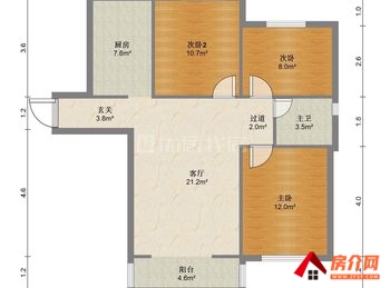 都市春天小区房屋出售，昆明五华都市春天 3室1厅，报价：75