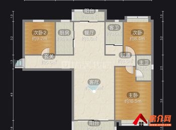 昆明盘龙御龙半山龙翠苑 3室2厅二手房出售,报价:119万元