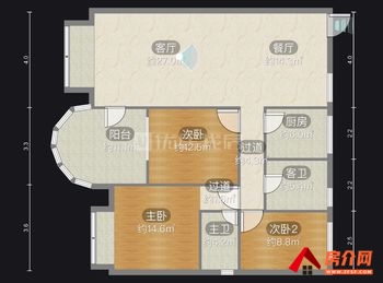 官渡福苑，3室2厅二手房出售,报价：110万元