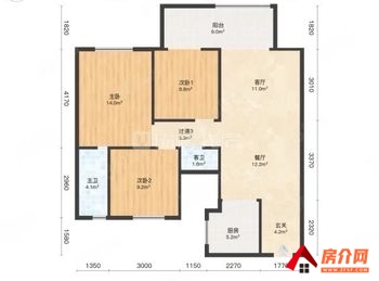 华夏金地世博一号小区二手房丨盘龙华夏金地世博一号，3室2厅二