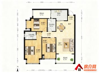 瀚林澜山小区房屋出售，盘龙瀚林澜山，3室2厅，报价：90万元
