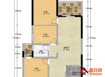 都市春天小区二手房丨五华都市春天，3室2厅二手房出售,82万