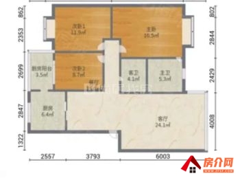 五华泰源新居，3室2厅二手房出售,报价：91万元