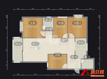 （经典双城C区小区二手房）五华经典双城C区，3室2厅二手房出