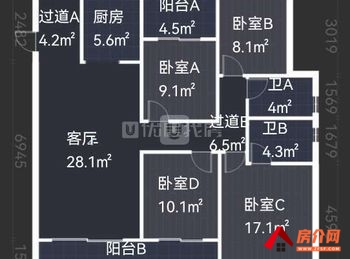 「昆明」五华新希望白麓城(2期),4室2厅二手房出售,报价：
