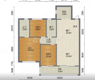 （大华锦绣麓城盛学苑小区二手房）盘龙大华锦绣麓城盛学苑，4室