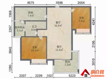 「昆明」官渡银海畅园(西区),2室2厅二手房出售,报价：72万元