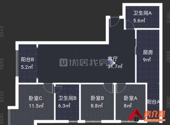 （未名城(3期)小区二手房）西山未名城(3期)，3室2厅二手房出售,115万元